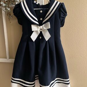 Bonnie Jean Navy and White Formal Sailor Dress